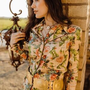 Rodeo Quincy Summer Rodeo Button Up- Floral Shirt